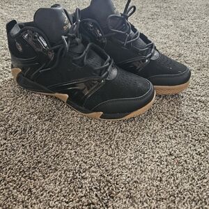 Shaq Black and Tan Boys Sneakers